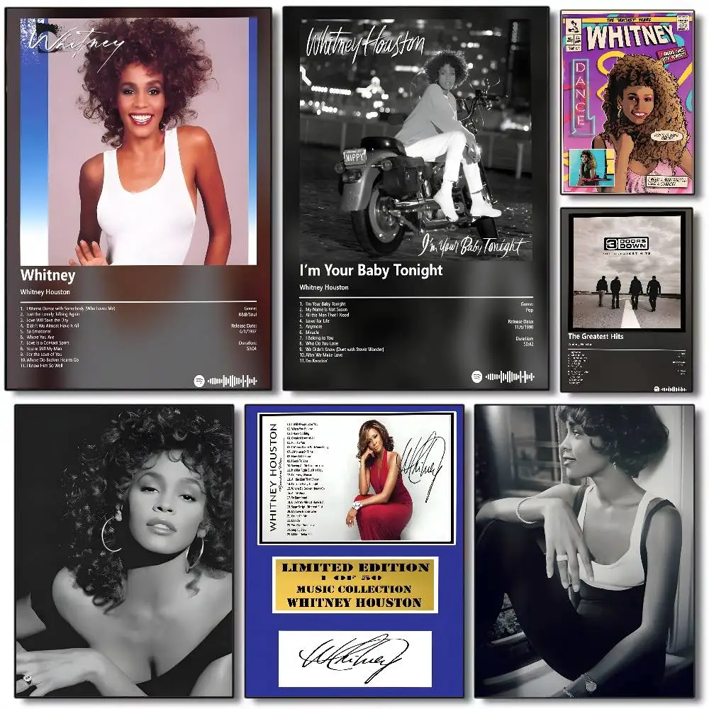Home Decor Houston - Singer W-Whitney H-Houston Album Cover Poster