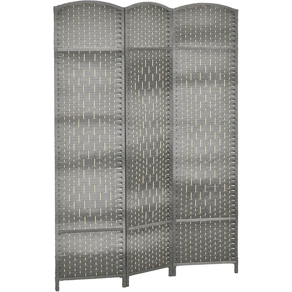 Room Divider Screen - Handwoven PP 3-Panel Room Divider with