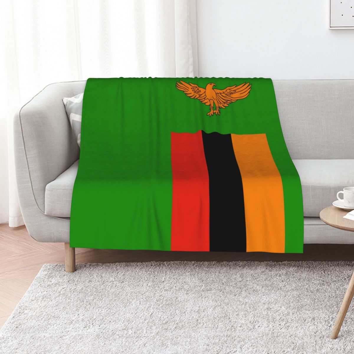Home Decor Zambia - Flag of Zambia Throw Blanket Warm