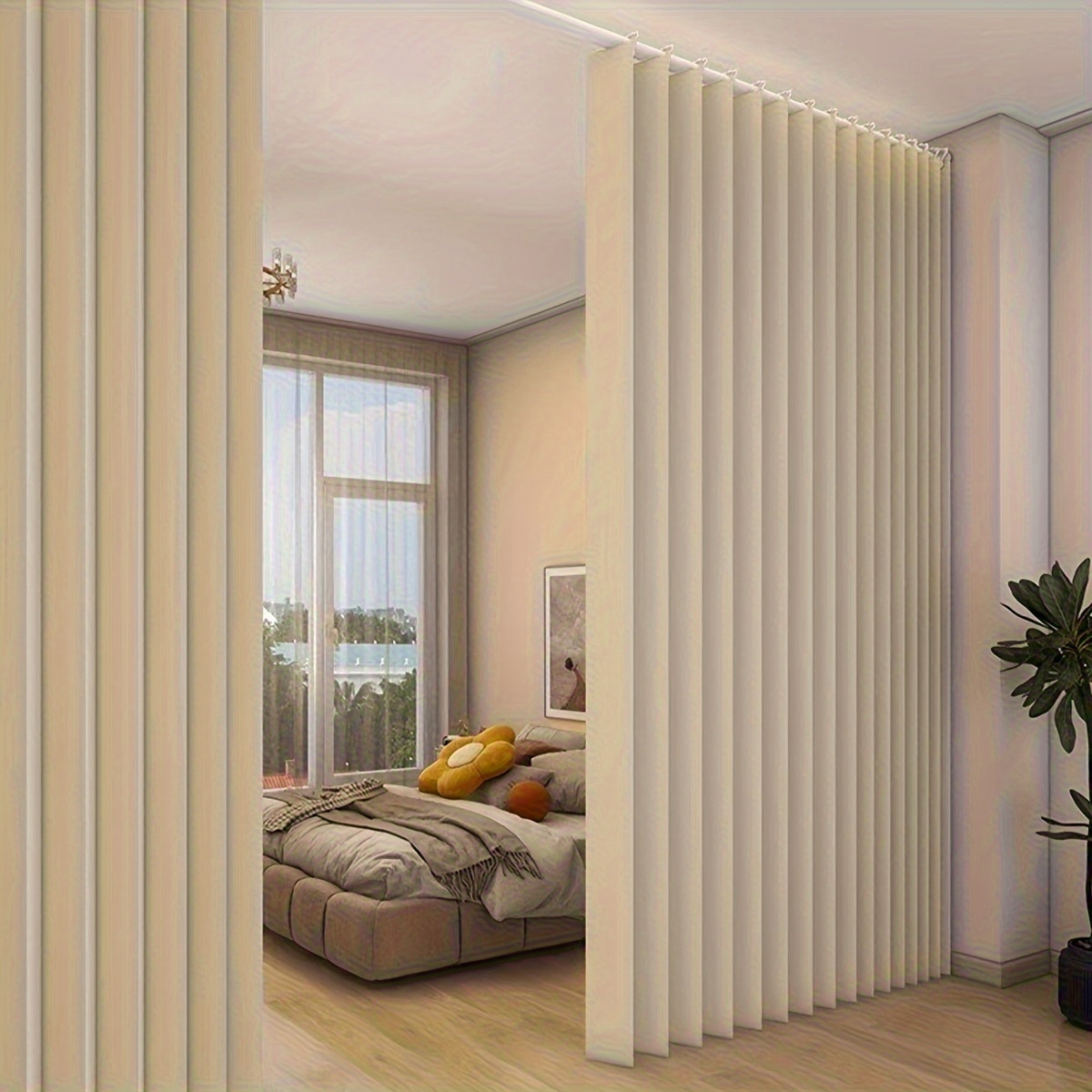 Room Divider Screen - Room Divider Curtain Panel for Bedroom,