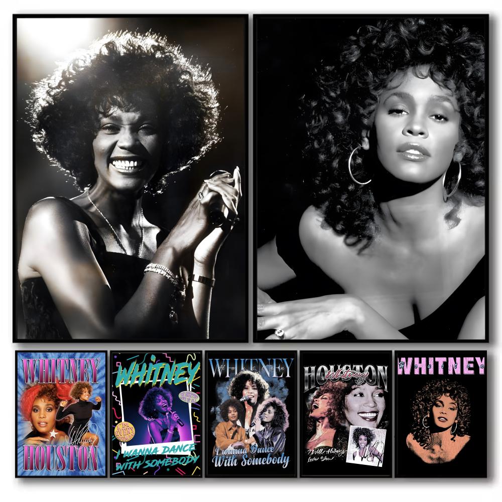 Home Decor Houston - Singer W-Whitney H-Houston Poster Holiday Gifts