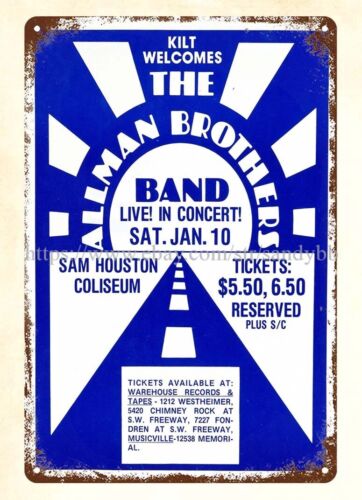 Home Decor Houston - 1976 Houston Texas Concert metal tin