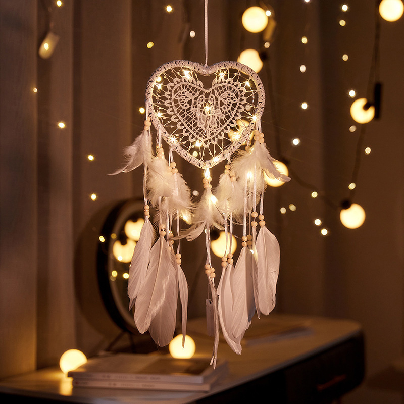 Boho Wind Chimes - Valentine Bohemian Dream Catcher Handcrafted Wall