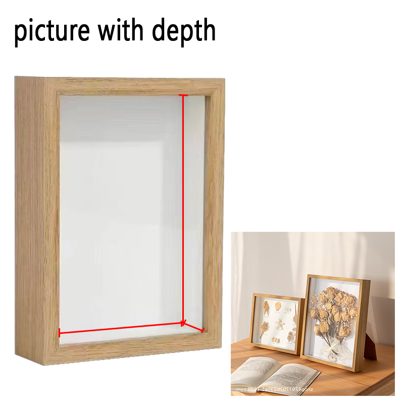 Bamboo Photo Frame - 3D Wooden Picture Frames Depth 3cm