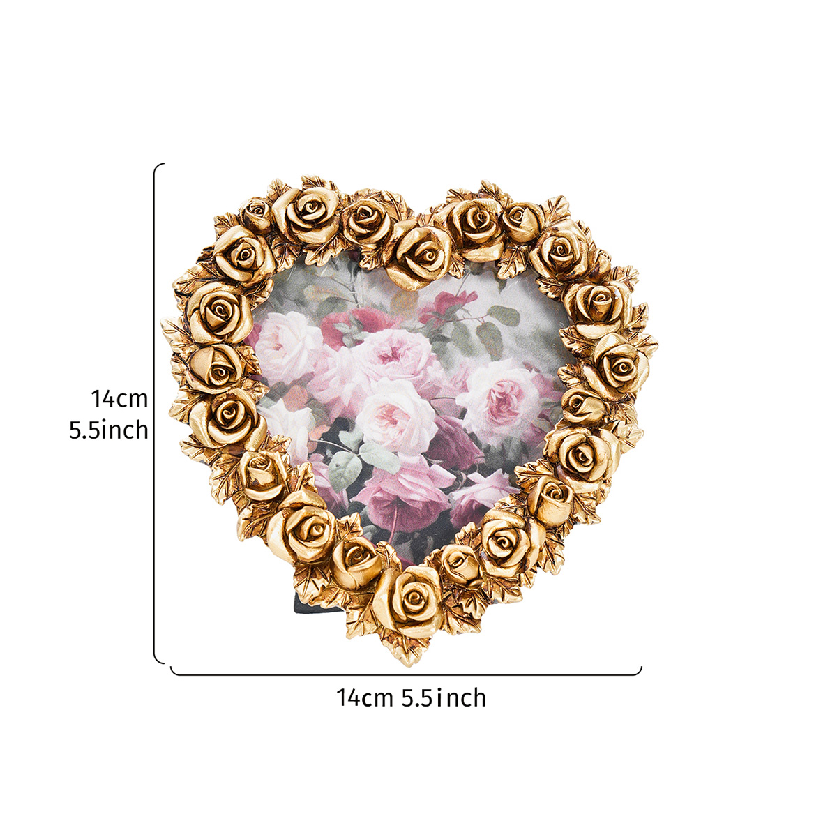 1PC, Valentine's Day Gold Rose - Bamboo Photo Frame recension och pris