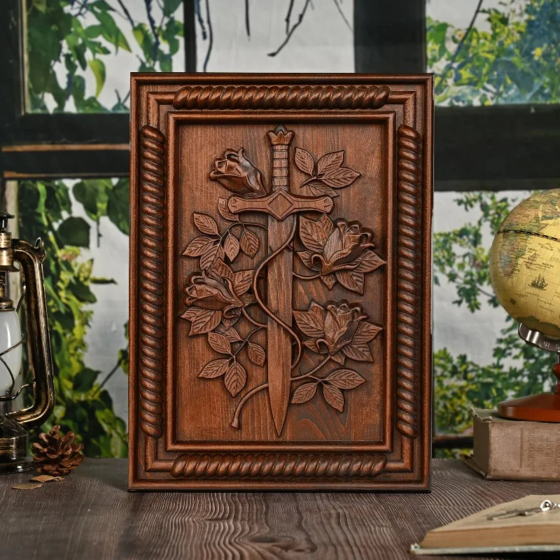 Vintage Solid Wood Carved Rose - Home Decor Frames recension och pris