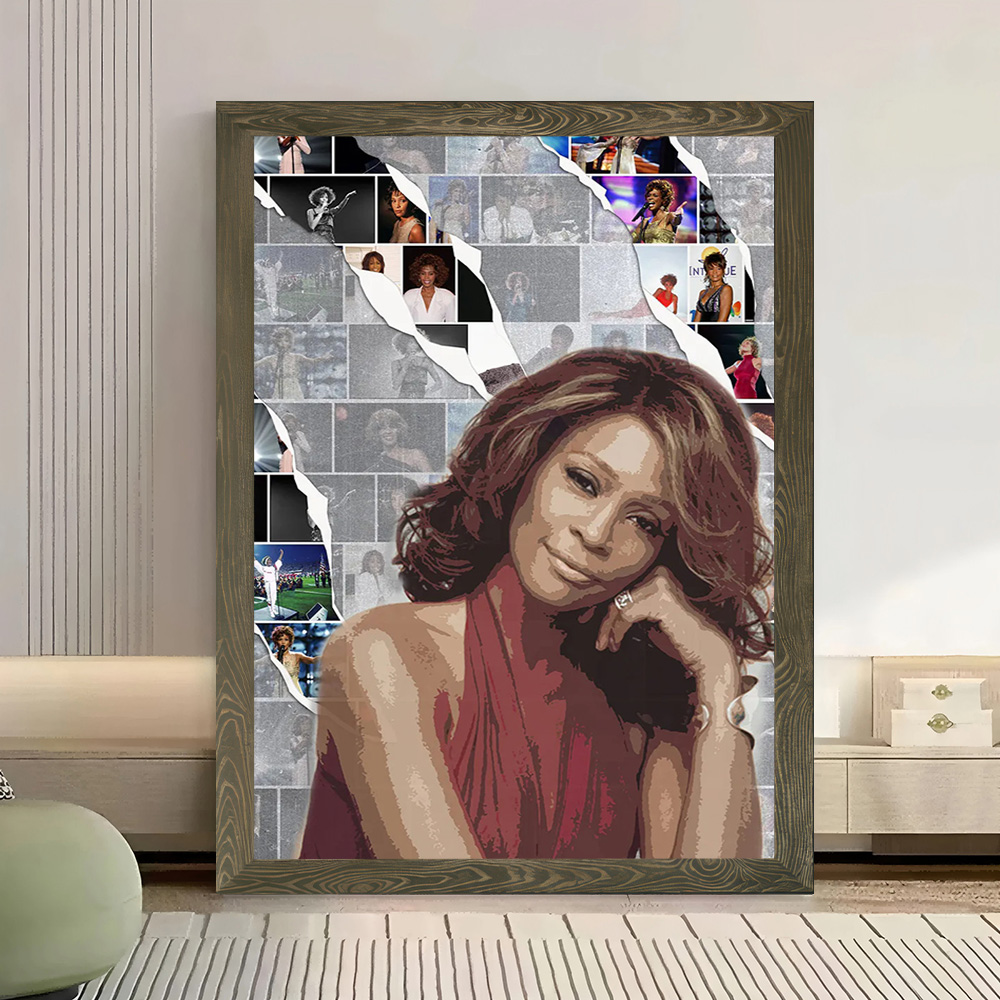 Whitney Houston Canvas Poster  - Home Decor Houston recension och pris