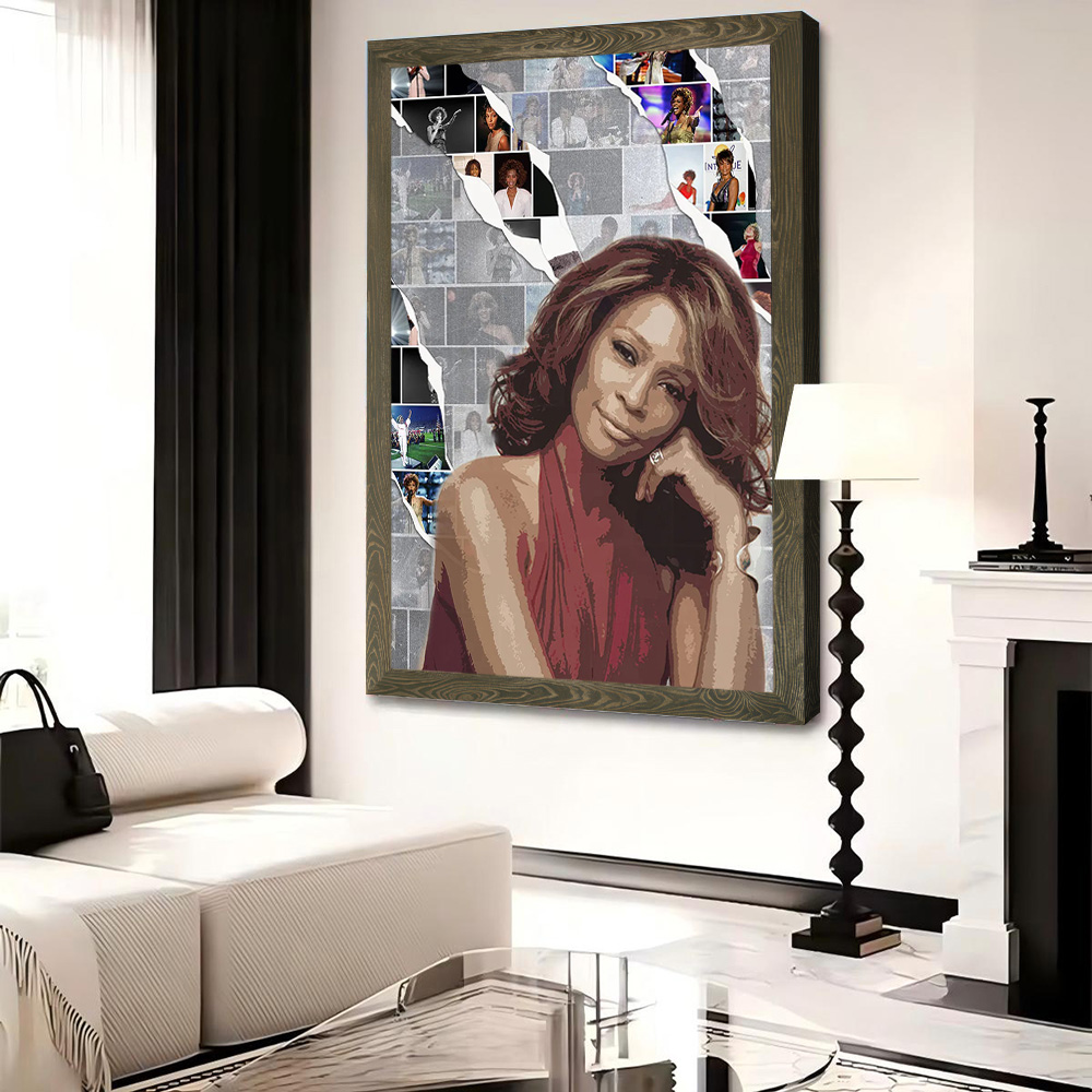 Whitney Houston Canvas Poster  - Home Decor Houston recension och pris