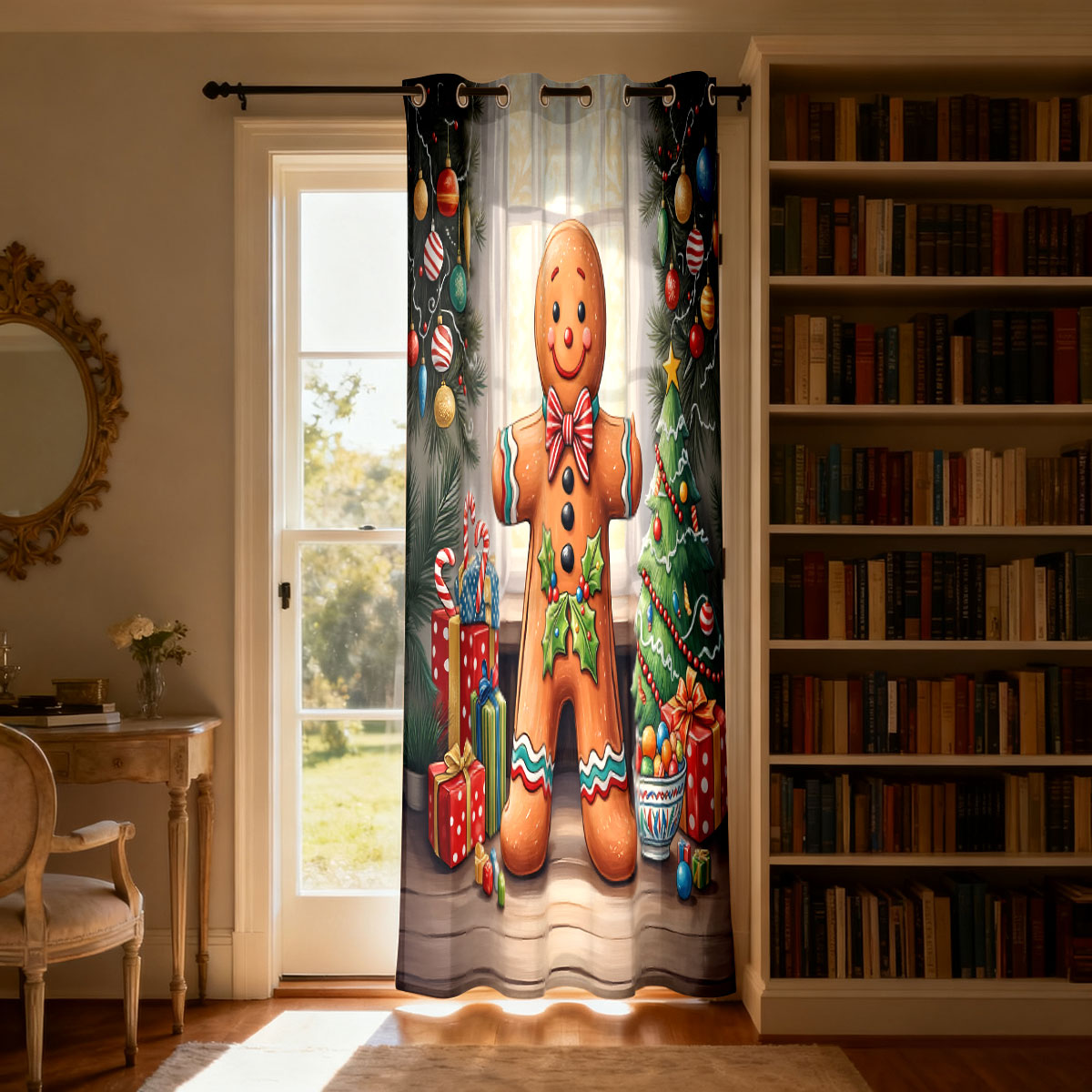 Christmas Gingerbread Man Xmas - Home Decor Curtain recension och pris