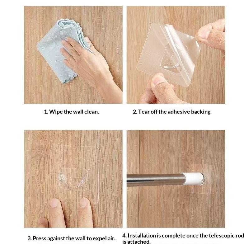 No Drill Transparent Self Adhe - Home Decor Curtain recension och pris