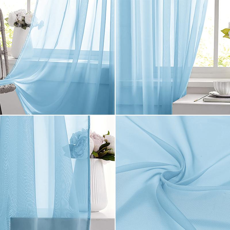 Light Blue Solid Sheer Voile W - Home Decor Under 100 recension och pris