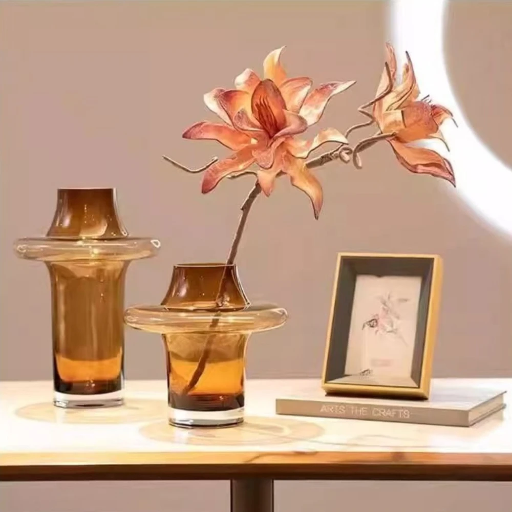 Modern Simple Glass Flower Vas - Dried Flower Bouquet recension och pris