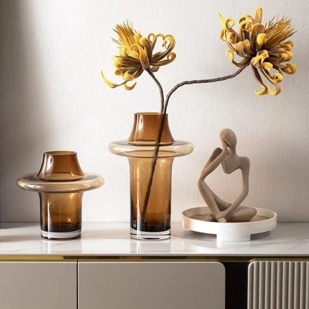 Modern Simple Glass Flower Vas - Dried Flower Bouquet recension och pris
