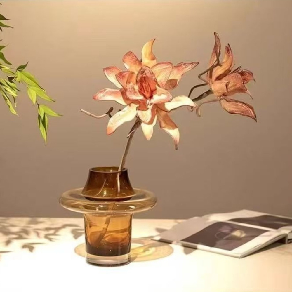 Modern Simple Glass Flower Vas - Dried Flower Bouquet recension och pris