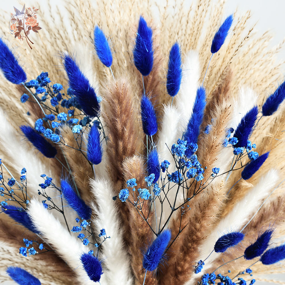 70 Stem Blue Fluffly Rabbit Ta - Dried Flower Bouquet recension och pris