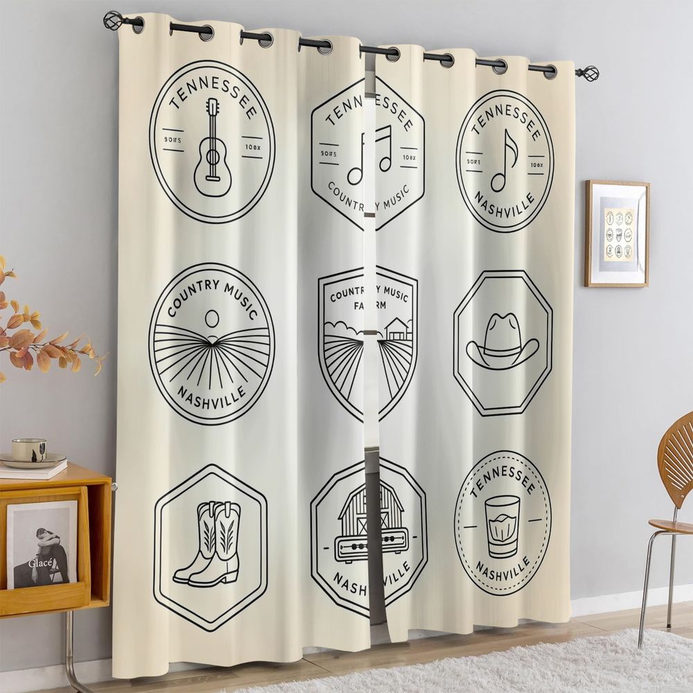 Tennessee Country Music Theme  - Home Decor Curtain recension och pris