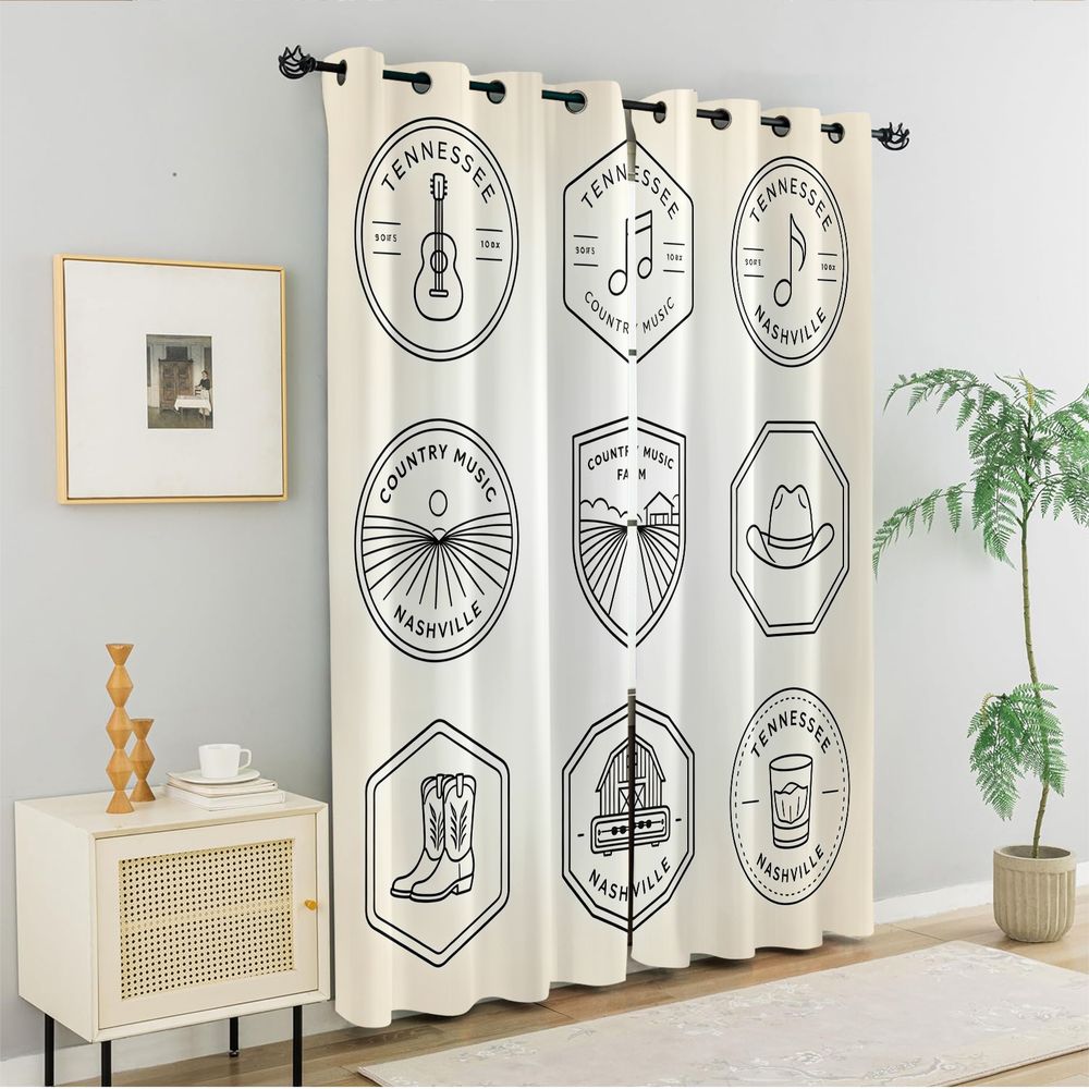 Tennessee Country Music Theme  - Home Decor Curtain recension och pris