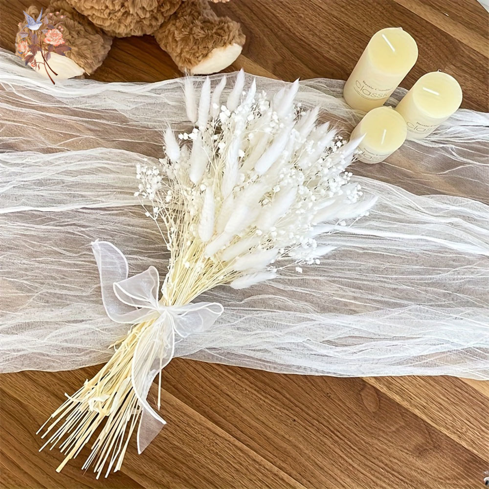 54Pcs White Dried Flower Brida - Dried Flower Bouquet recension och pris