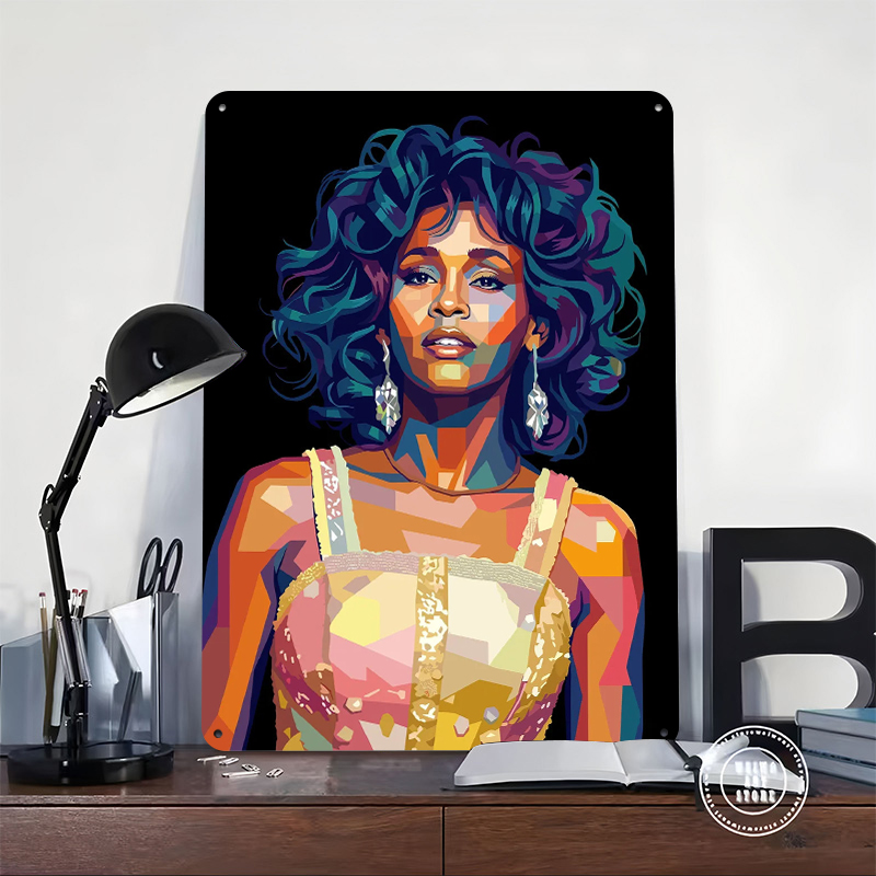 Whitney Houston Pop Art Portra - Home Decor Houston recension och pris