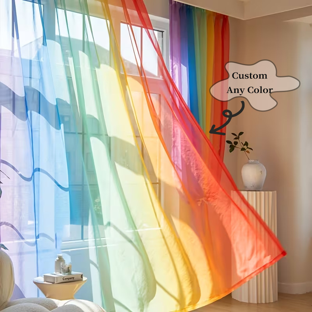 Custom 2D Flat 2pcs Sheer Curt - Home Decor Curtain recension och pris