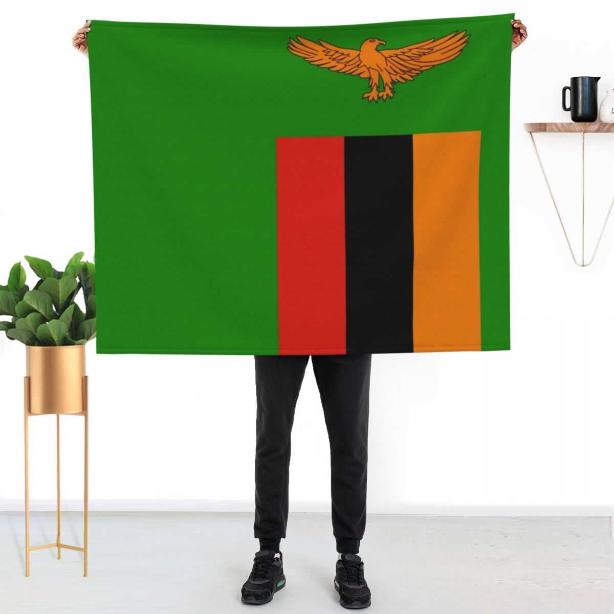 Flag of Zambia Throw Blanket W - Home Decor Zambia recension och pris