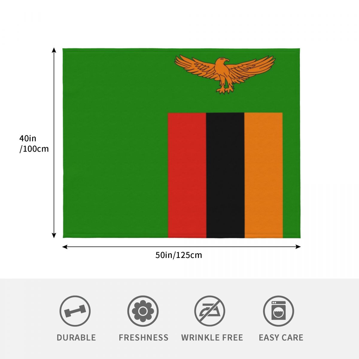 Flag of Zambia Throw Blanket W - Home Decor Zambia recension och pris