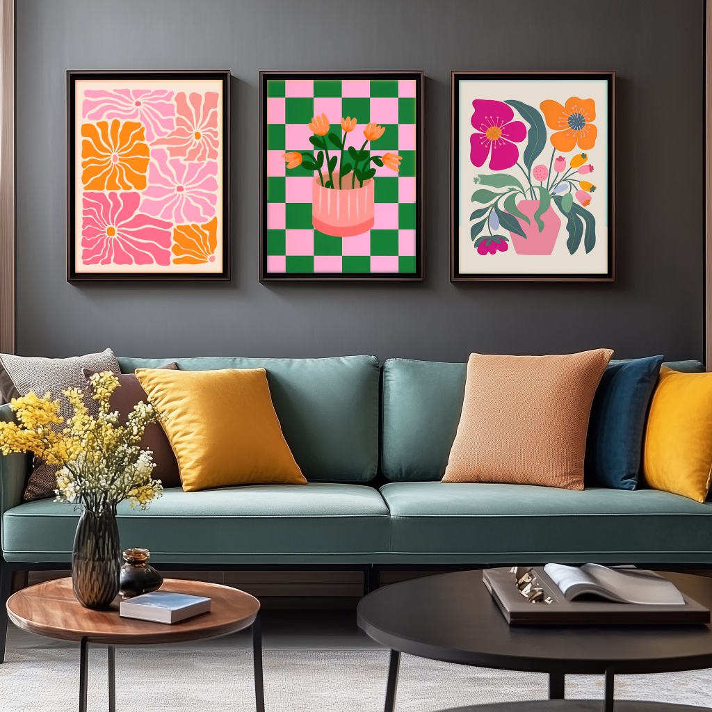 Vibrant Flowers and Vases Canv - Home Decor Vase recension och pris