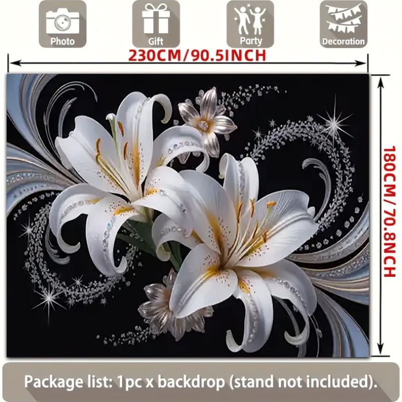 Luxurious White Lilies Floral  - Home Decor Under 100 recension och pris