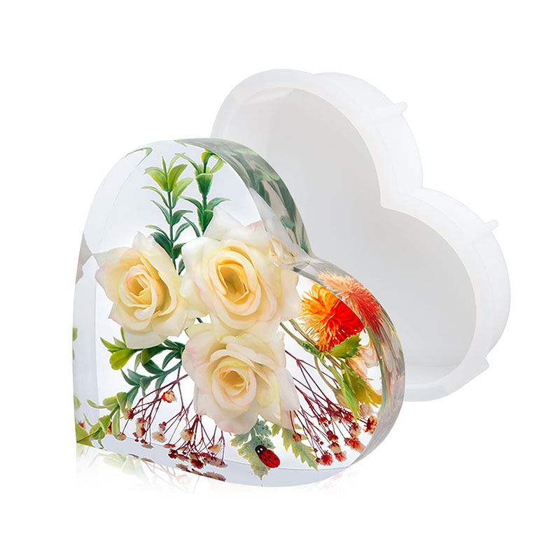 Large Heart Epoxy Resin Mold F - Dried Flower Bouquet recension och pris