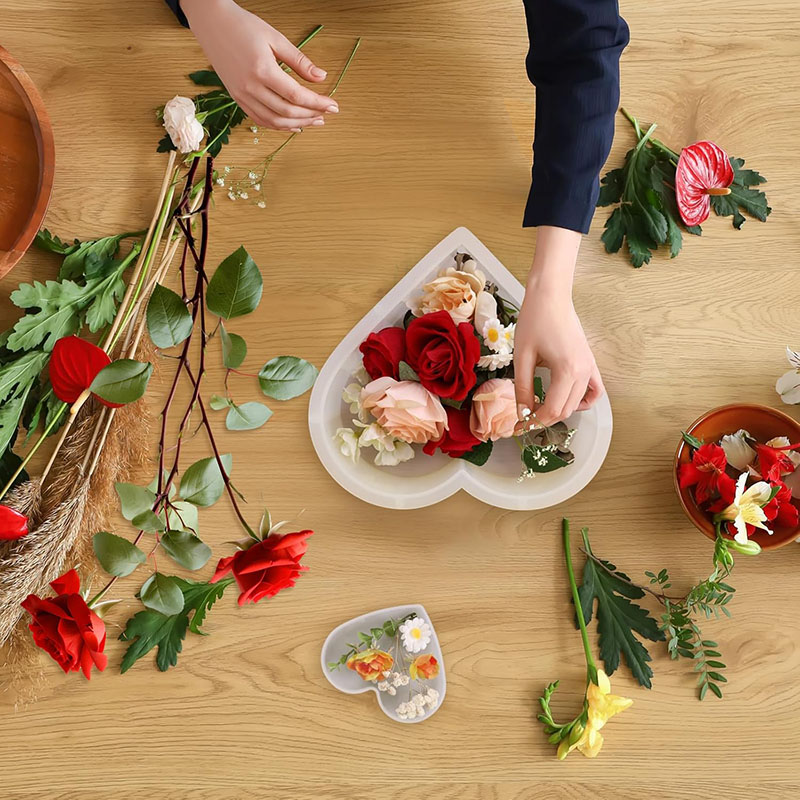 Large Heart Epoxy Resin Mold F - Dried Flower Bouquet recension och pris