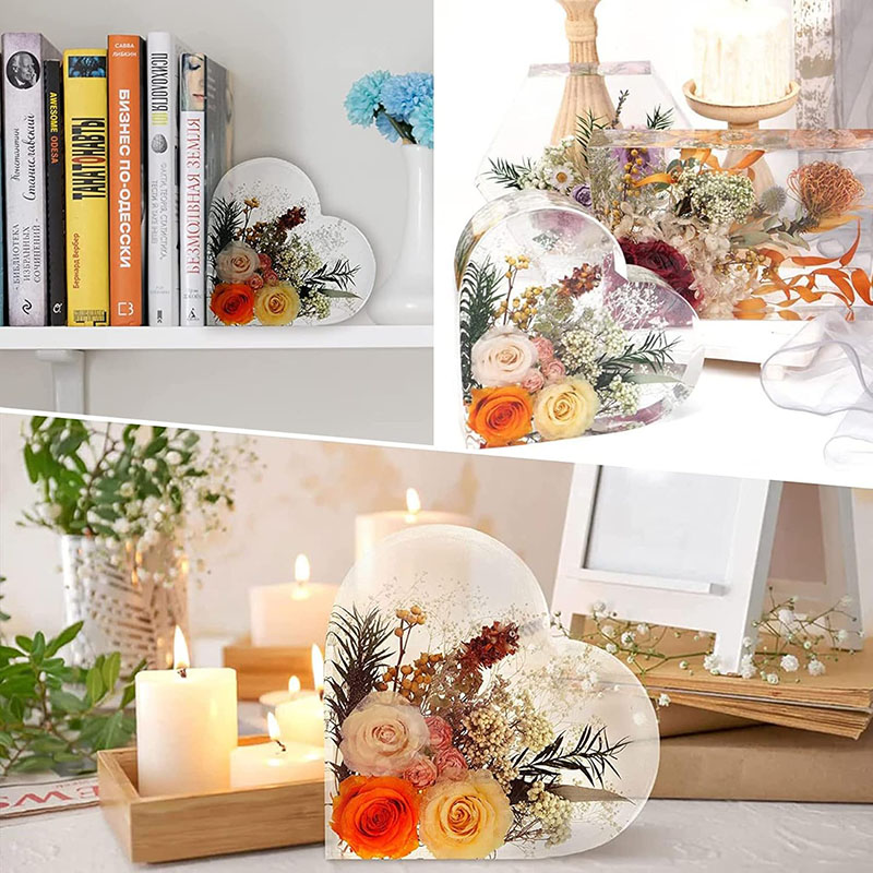 Large Heart Epoxy Resin Mold F - Dried Flower Bouquet recension och pris