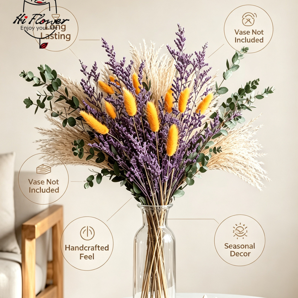 Natural Dried Flowers Pampas G - Dried Flower Bouquet recension och pris