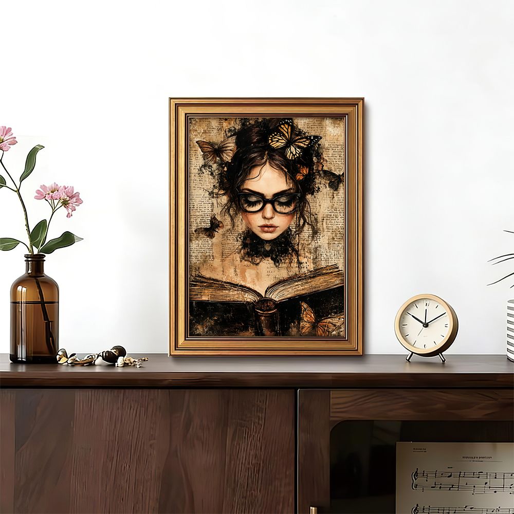 Dark Academia Retro Wall Decor - Abstract Oil Painting recension och pris