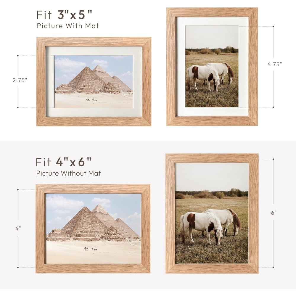 4x6 Picture Frame, Solid Oak W - Bamboo Photo Frame recension och pris