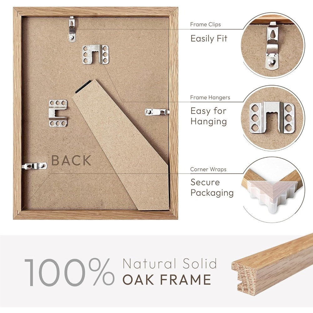 4x6 Picture Frame, Solid Oak W - Bamboo Photo Frame recension och pris