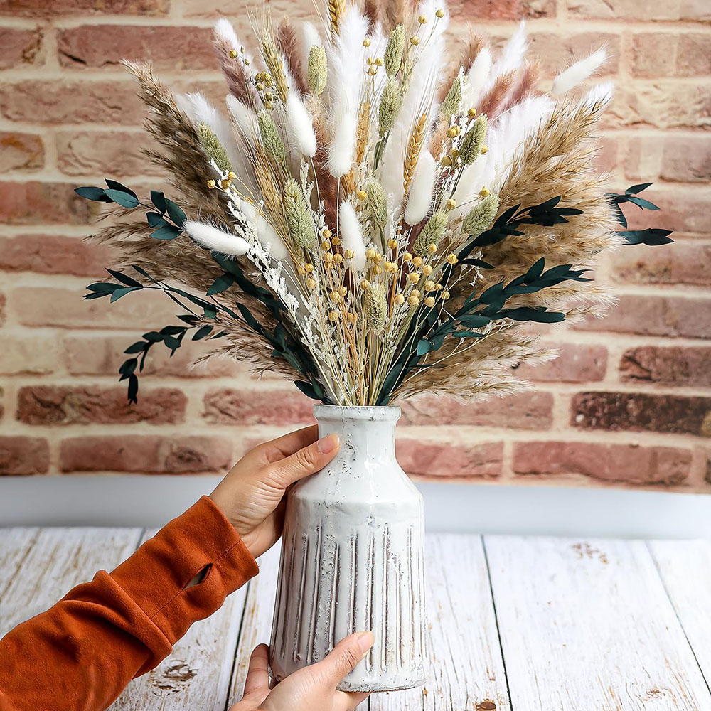 100pcs Dried Pampas Grass Bouq - Dried Flower Bouquet recension och pris