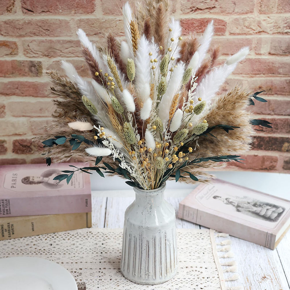 100pcs Dried Pampas Grass Bouq - Dried Flower Bouquet recension och pris