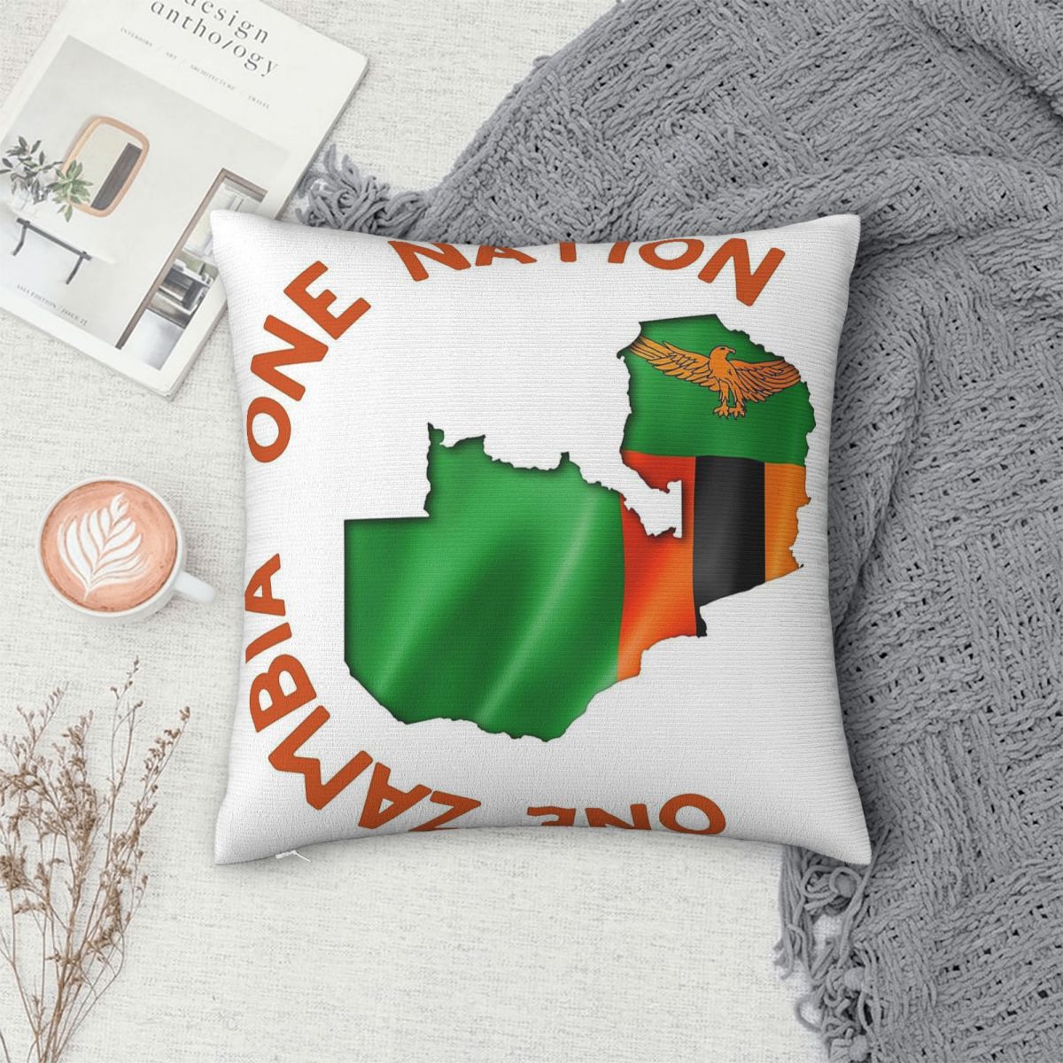 One Zambia One Nation Square P - Home Decor Zambia recension och pris