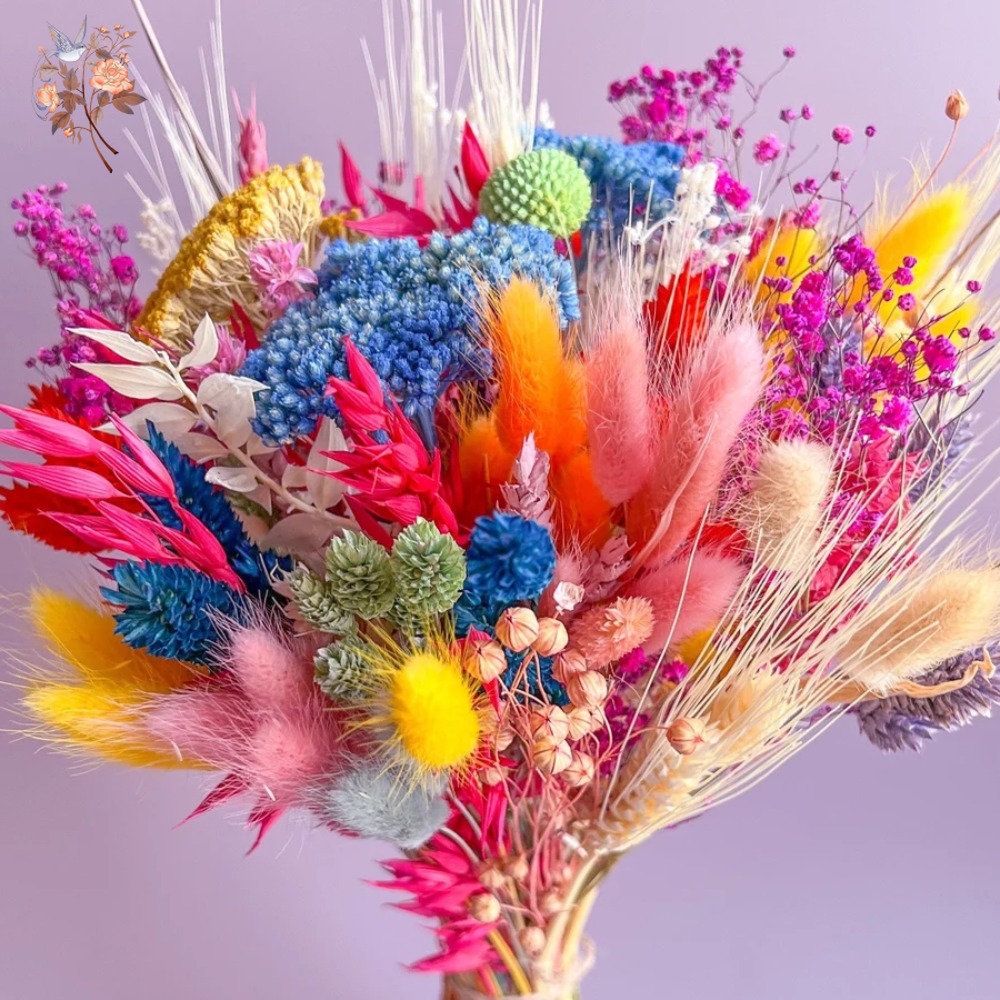 Colorful Dried Flowers Wedding - Dried Flower Bouquet recension och pris