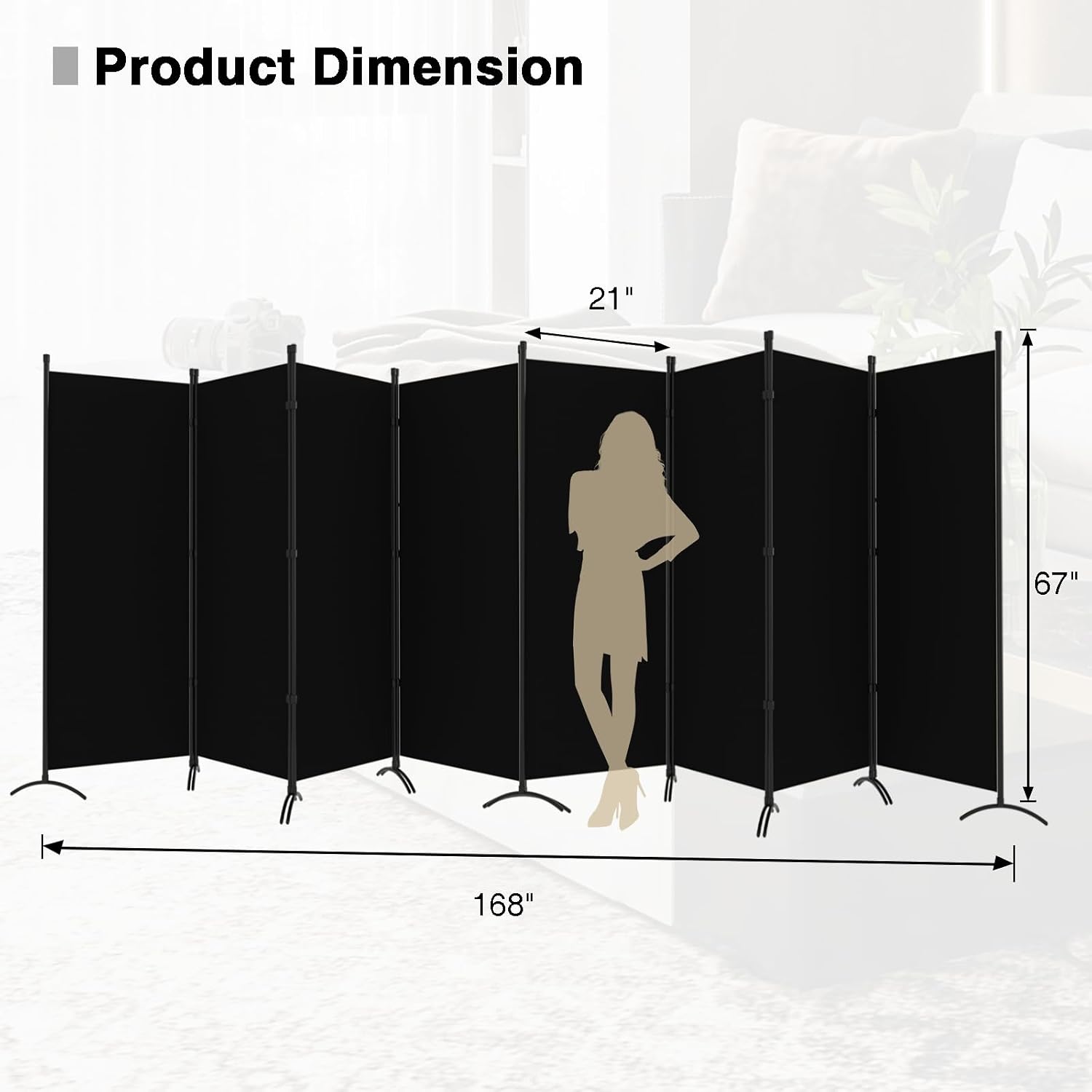 Room Divider-Folding Privacy S - Room Divider Screen recension och pris