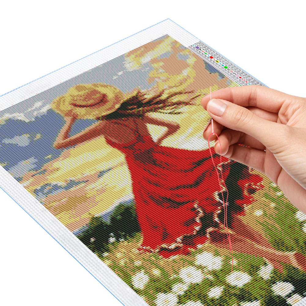 11CT Red Skirt Straw Hat Girl  - Home Decor Under 100 recension och pris