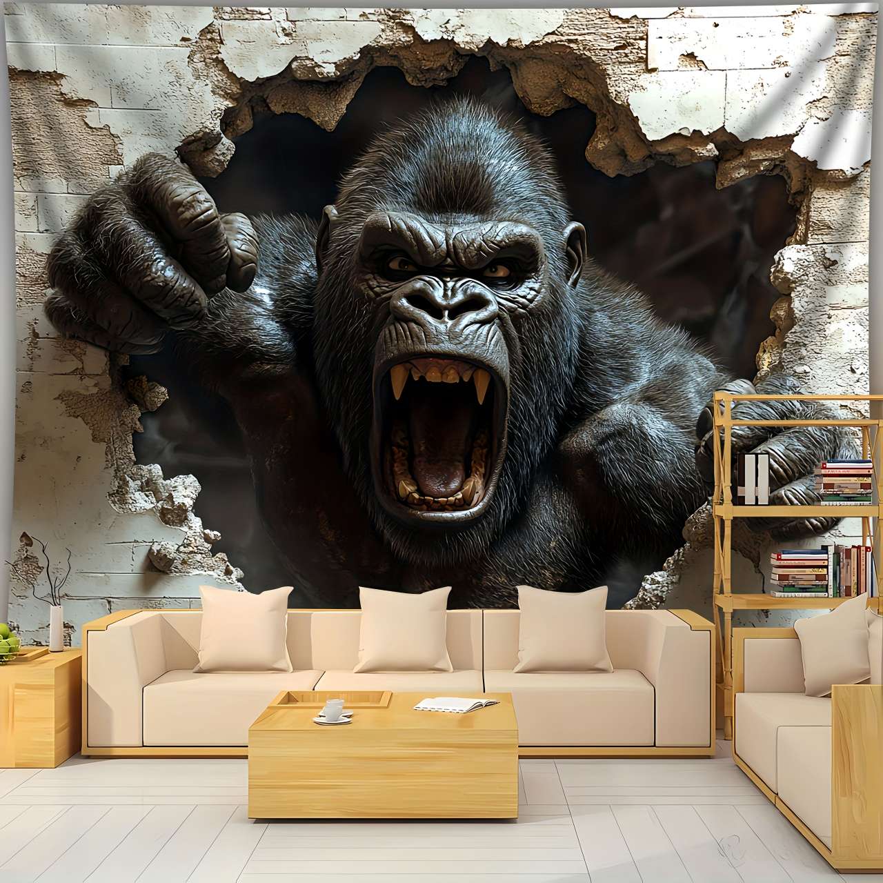 1pc 3D Dynamic Gorilla Wall Bu - Home Decor Under 100 recension och pris