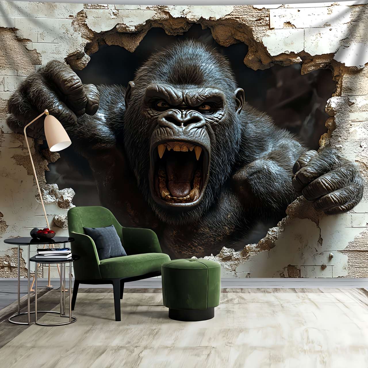 1pc 3D Dynamic Gorilla Wall Bu - Home Decor Under 100 recension och pris