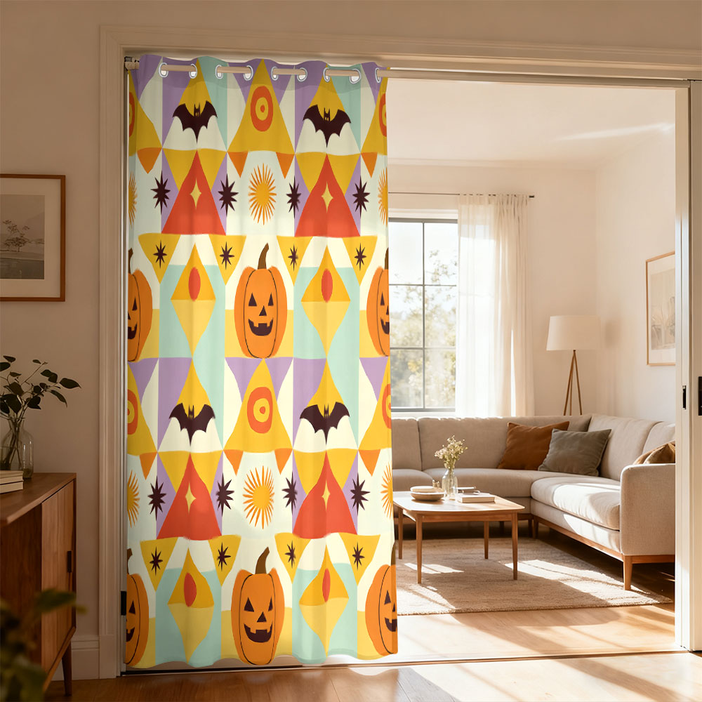1pc Halloween pumpkin bat geom - Home Decor Curtain recension och pris