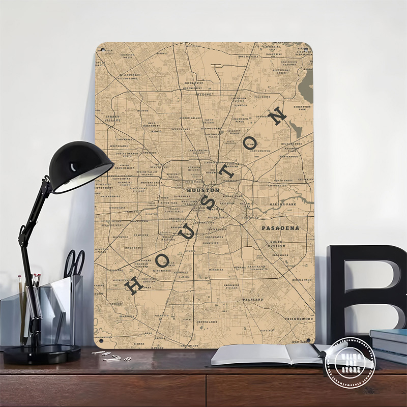 Houston Texas Metal Poster Cus - Home Decor Houston recension och pris