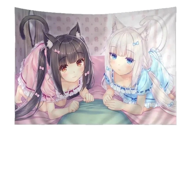 VIKAMA Cat Girl Anime Tapestry - Home Decor Under 100 recension och pris