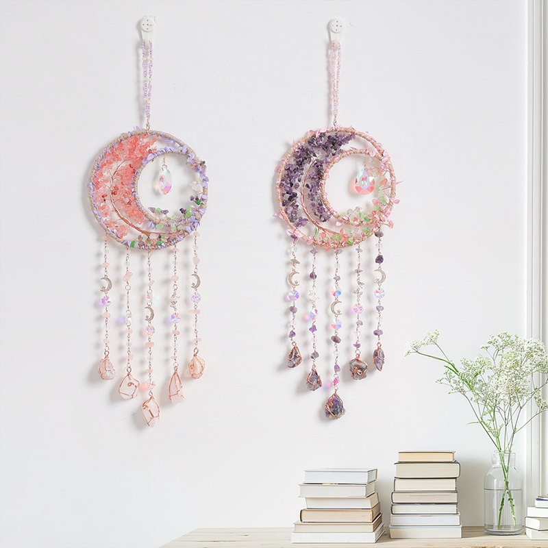 Crystal Purple Amethyst Quartz - Boho Wind Chimes recension och pris