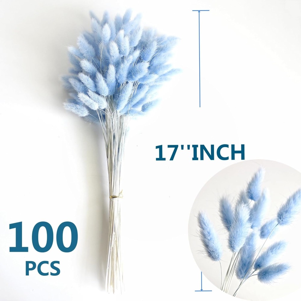 100PCS Blue Hare's-tail Grass  - Dried Flower Bouquet recension och pris